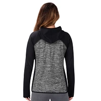 Women's MSX by Michael Strahan  Black Minnesota Vikings Leslie Space Dyed Raglan Full-Zip Jacket