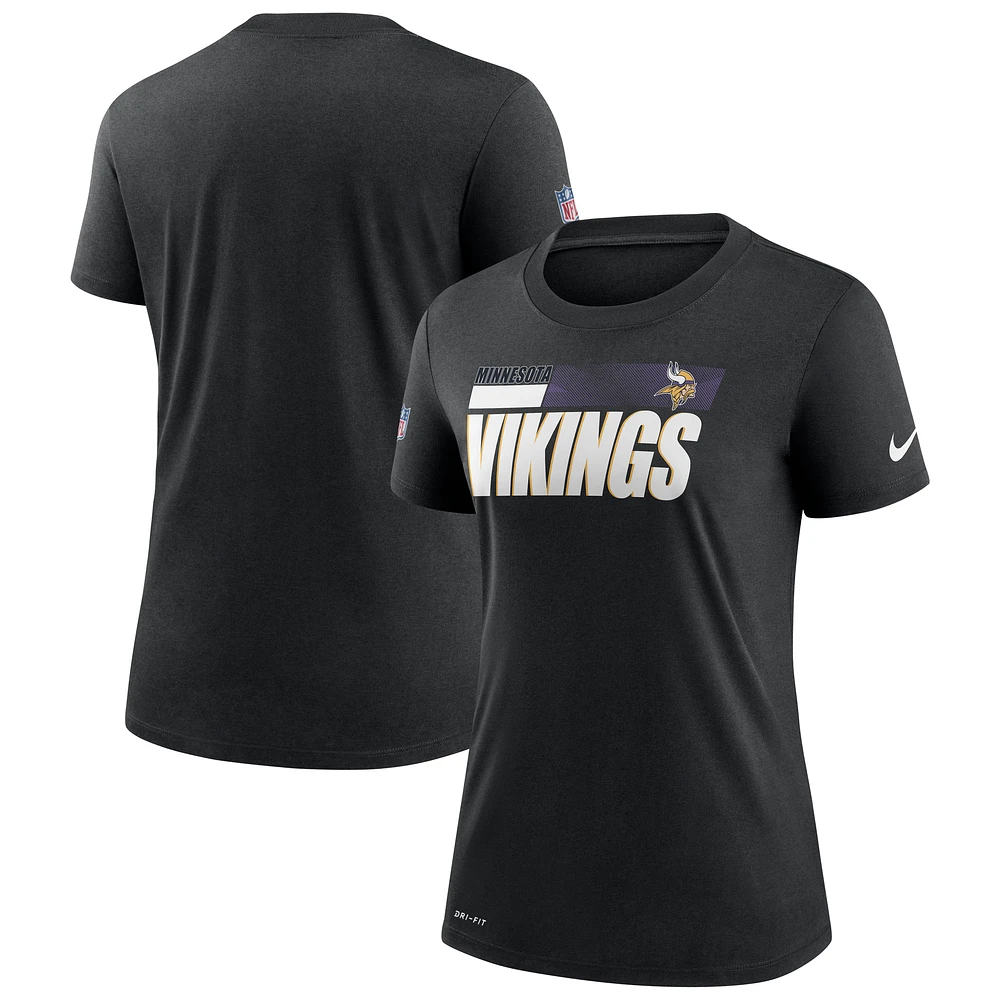 Women's Nike  Black Minnesota Vikings Impact Legend Sideline Performance T-Shirt