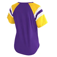 Women's Starter  Purple Minnesota Vikings Game On Notch Neck Raglan T-Shirt