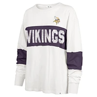 Women's '47 Cream Minnesota Vikings Clubhouse Pride Taylor Long Sleeve T-Shirt