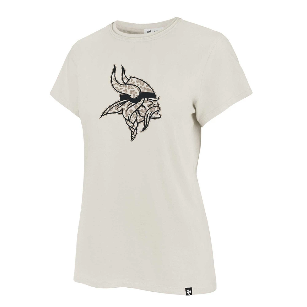 Women's '47 Cream Minnesota Vikings Panthera Frankie T-Shirt