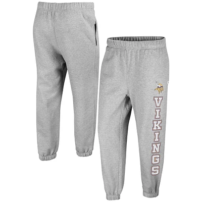 Women's '47 Gray Minnesota Vikings Double Pro Harper Jogger Sweatpants