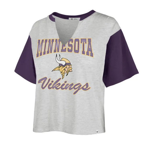 Lids Minnesota Vikings '47 Women's Hollow Bling Piper Luxe V-Neck T-Shirt -  Heathered Purple