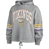 Women's '47 Heather Gray Minnesota Vikings Upland Bennett Pullover Hoodie