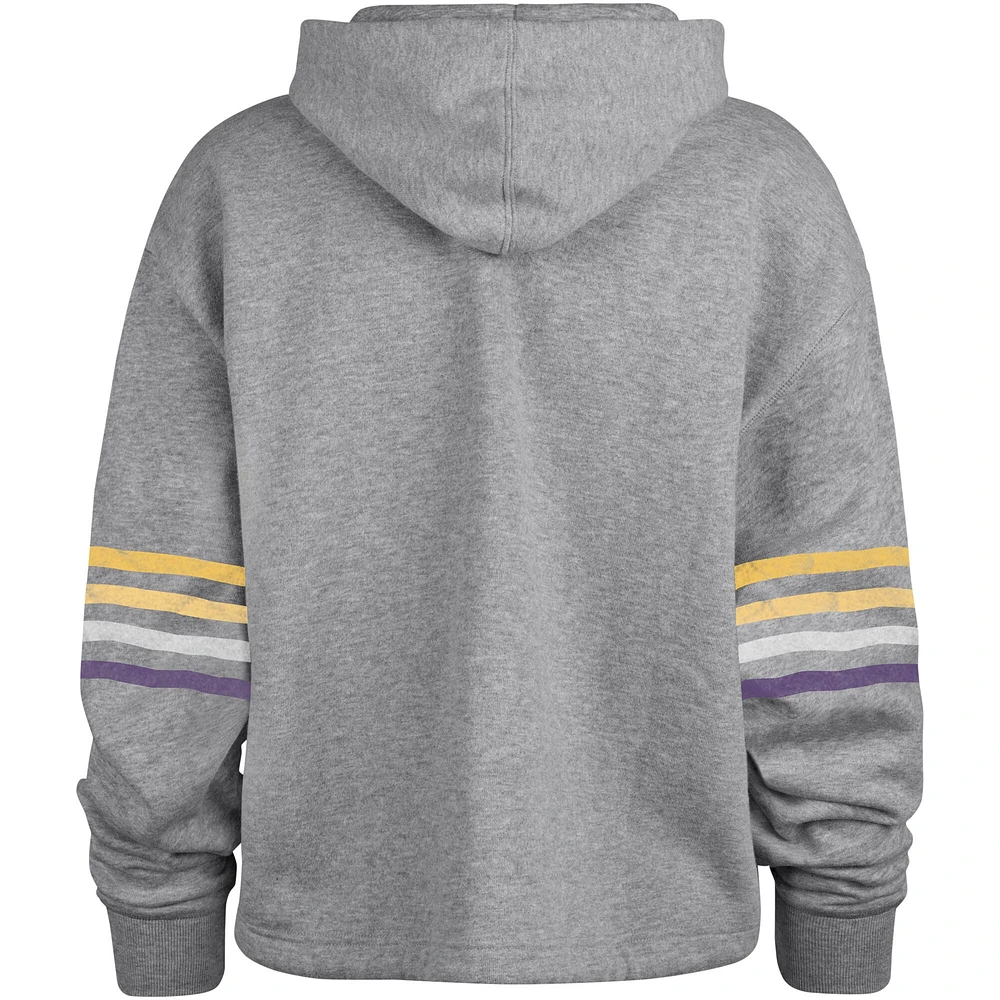 Women's '47 Heather Gray Minnesota Vikings Upland Bennett Pullover Hoodie