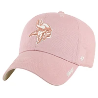 Casquette réglable '47 rose Minnesota Vikings Ballpark Cheer Dusty Rose Clean Up pour femmes