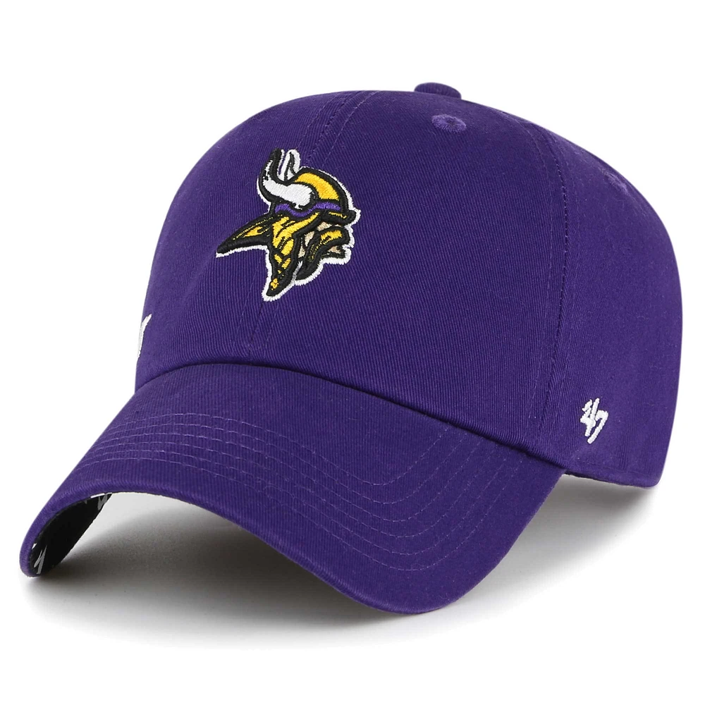 Women's '47 Purple Minnesota Vikings Confetti Icon Clean Up Adjustable Hat