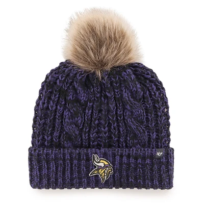 Women's '47 Purple Minnesota Vikings Meeko Cuffed Knit Hat with Pom