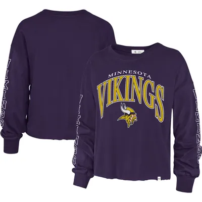 Lids Minnesota Vikings '47 Women's Billie Cropped T-Shirt - Cream