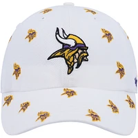 Women's '47 White Minnesota Vikings Confetti Clean Up Adjustable Hat