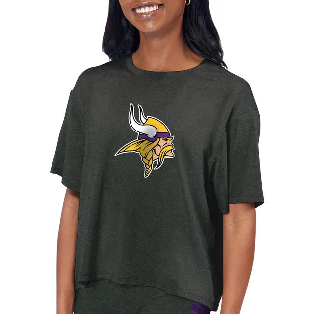 Women's Pro Standard Pink Minnesota Vikings Cropped Boxy T-Shirt