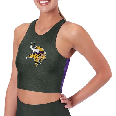 Minnesota Vikings Certo Women's High Neck Midi Bra - Charcoal