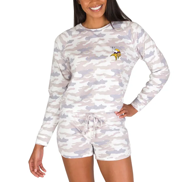 Lids Minnesota Vikings Concepts Sport Women's Encounter Long Sleeve Top &  Short Set - Camo