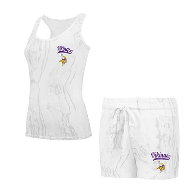 Women's Concepts Sport Minnesota Vikings Quartz Hacci Knit Tank Top & Shorts Sleep Set