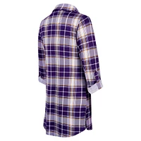 Women's Concepts Sport Purple Minnesota Vikings Ashford Plaid Knit Nightshirt
