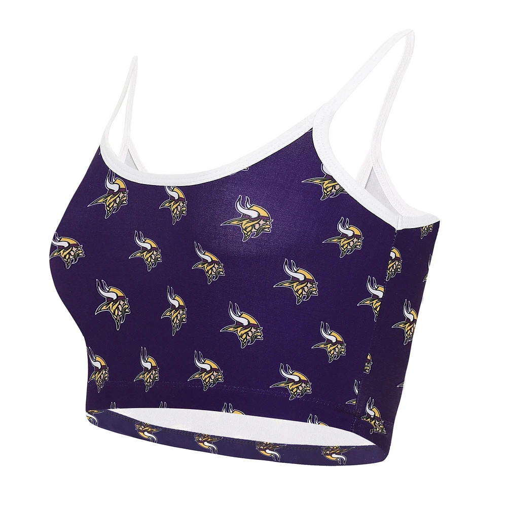 Bralette Lounge pour femmes Concepts Sport pourpre Minnesota Vikings Gauge