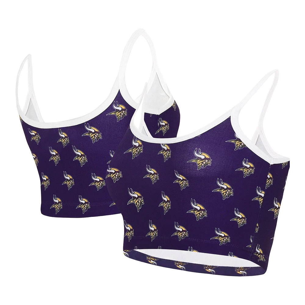 Bralette Lounge pour femmes Concepts Sport pourpre Minnesota Vikings Gauge