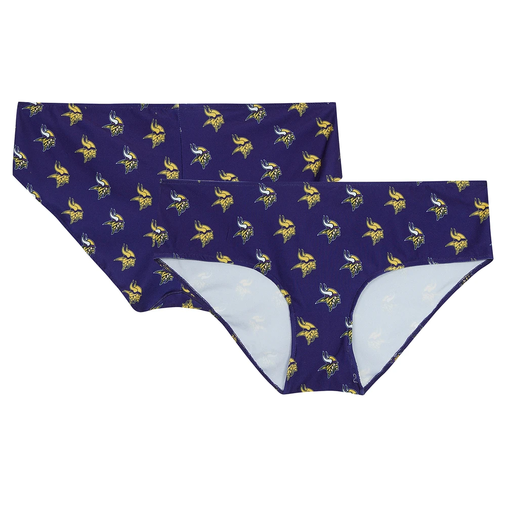 Culotte en tricot à imprimé intégral Record des Minnesota Vikings de Concepts Sport Purple pour femmes