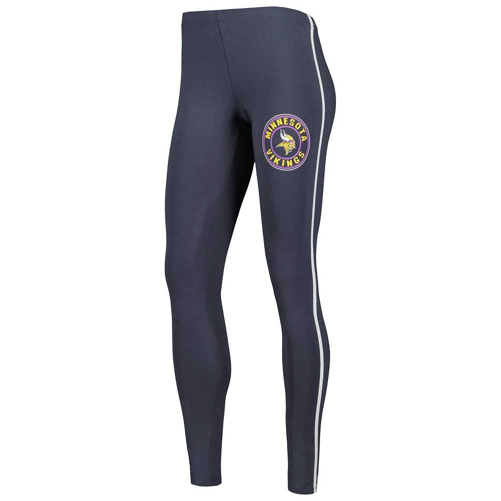 Ensemble de pyjama et leggings Sonata Minnesota Vikings Concepts Sport pour femmes, blanc/anthracite