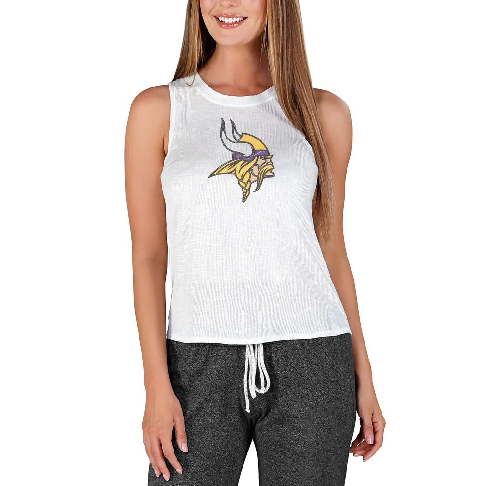 Lids Minnesota Vikings Concepts Sport Women's Gable Knit Tank Top - White