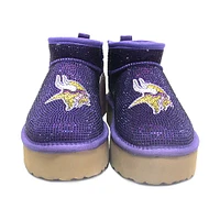 Women's Cuce Purple Minnesota Vikings Crystal Platform Boots