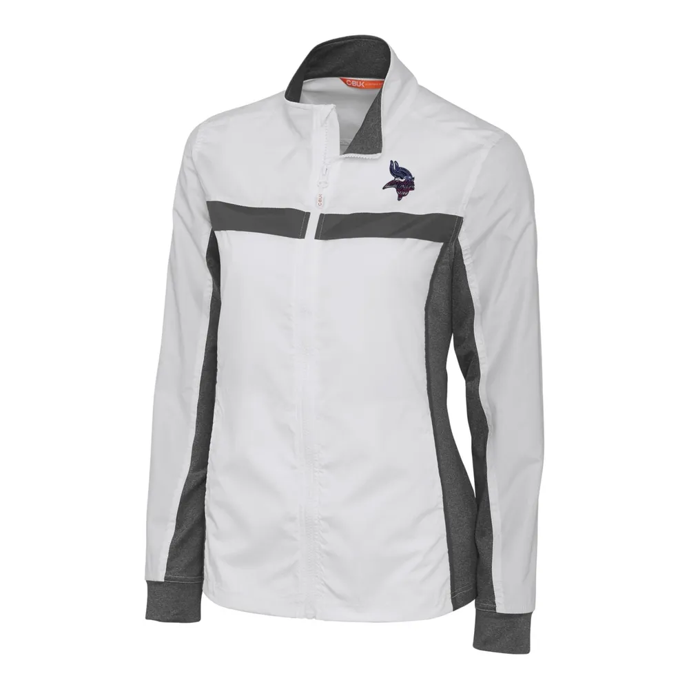 The Wild Collective Women's Minnesota Vikings White Full-Zip Jacket