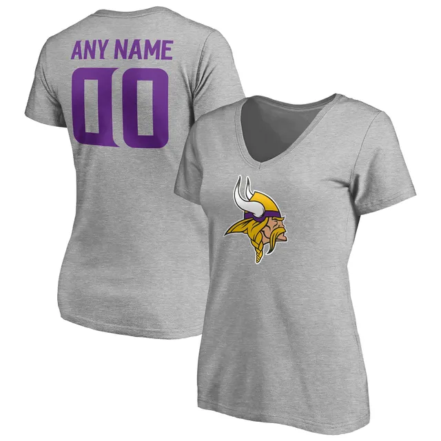 Fanatics Justin Jefferson White Minnesota Vikings Name Number V-neck T-shirt