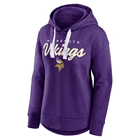 Women's Fanatics Heather Purple Minnesota Vikings Set To Fly Pullover Hoodie