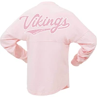 Women's Fanatics Pink Minnesota Vikings Millennial Spirit Jersey T-Shirt