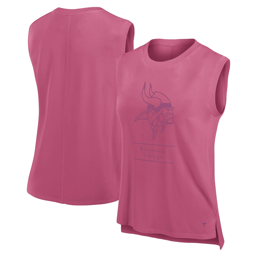 Débardeur Studio Embrace rose pour femme Fanatics Minnesota Vikings