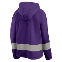 Sweat à capuche en polaire blocs de couleurs violet/gris Minnesota Vikings Huddle Up Fundamental pour femmes Fanatics