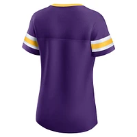 T-shirt à lacets original pour femme Fanatics Purple Minnesota Vikings