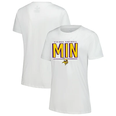 Women's Fanatics White Minnesota Vikings Cheerleader T-Shirt