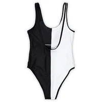 Women's G-III 4Her by Carl Banks Black/White Minnesota Vikings Last Stand One-Piece Swimsuit