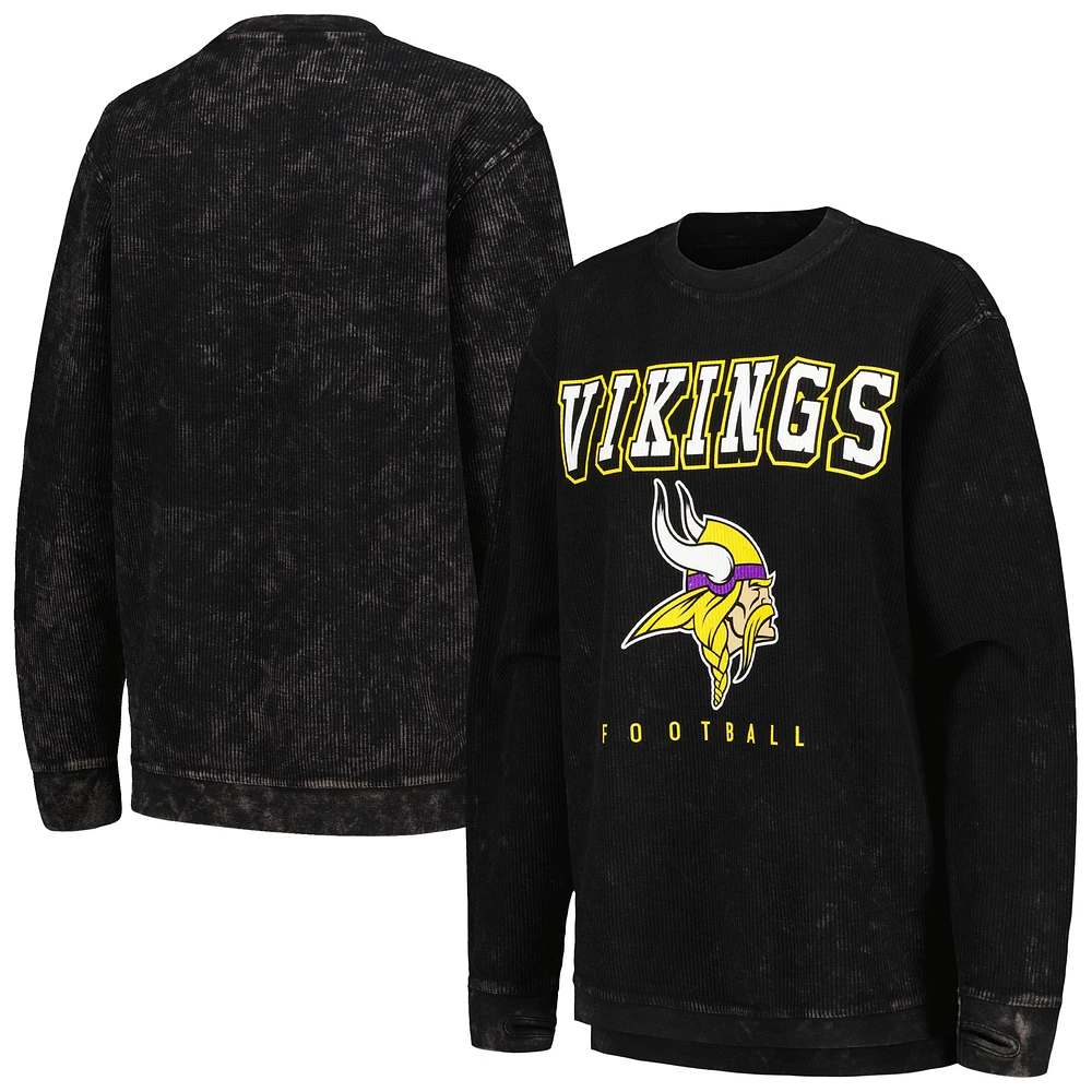 Sweat-shirt G-III 4Her by Carl Banks pour femme avec cordon confortable Minnesota Vikings Noir