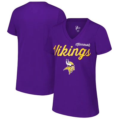 Women's G-III 4Her by Carl Banks Purple Minnesota Vikings Post Season V-Neck T-Shirt