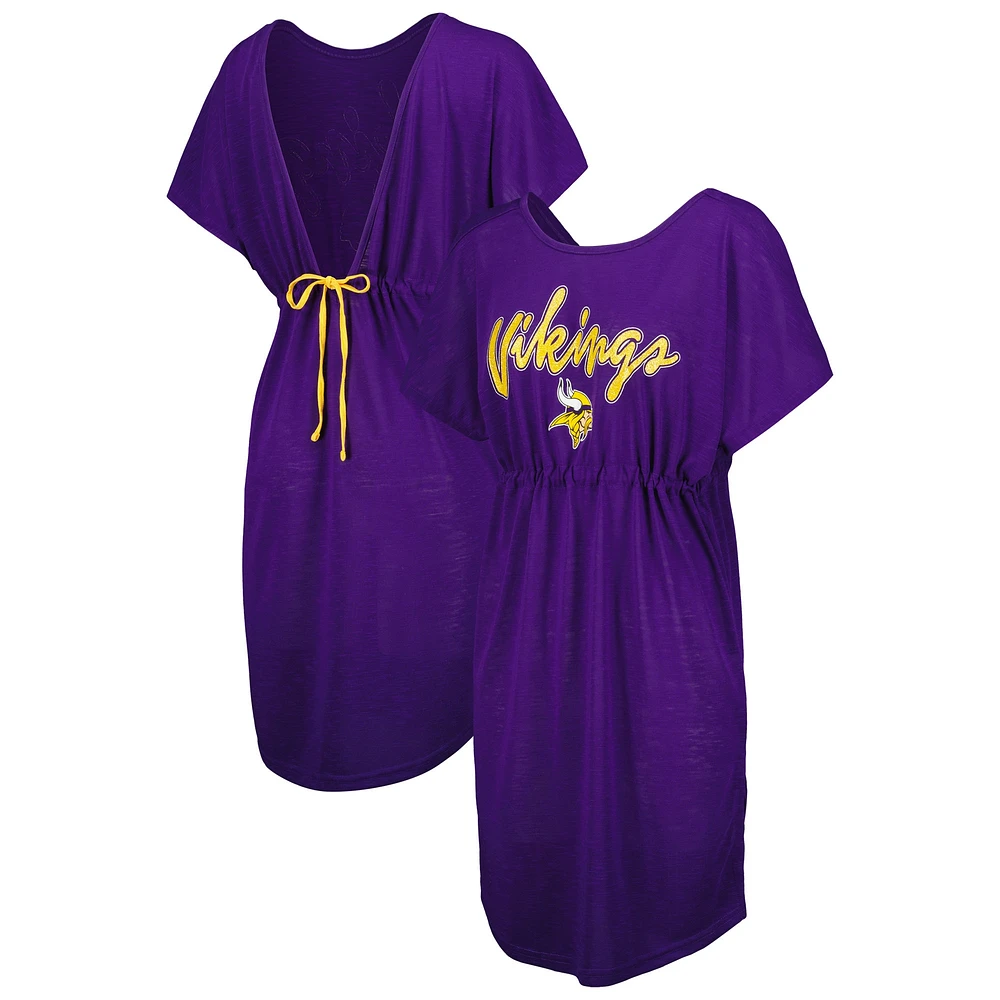 Women's G-III 4Her by Carl Banks Purple Minnesota Vikings Versus Swim Cover-Up