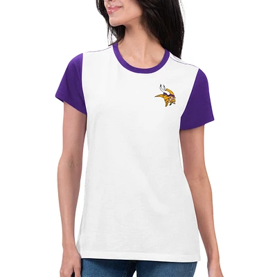 Women's G-III 4Her by Carl Banks White Minnesota Vikings Fashion Illustration T-Shirt