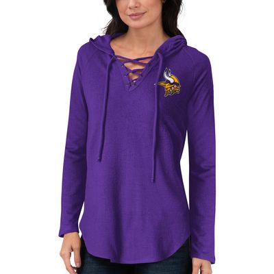 Women's G-III 4Her by Carl Banks Purple Minnesota Vikings Post Season Long  Sleeve V-Neck T-Shirt