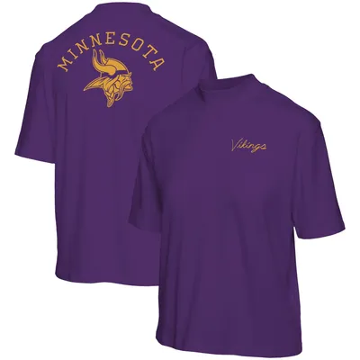 Minnesota Vikings Junk Food Women's Half-Sleeve Mock Neck T-Shirt - Purple