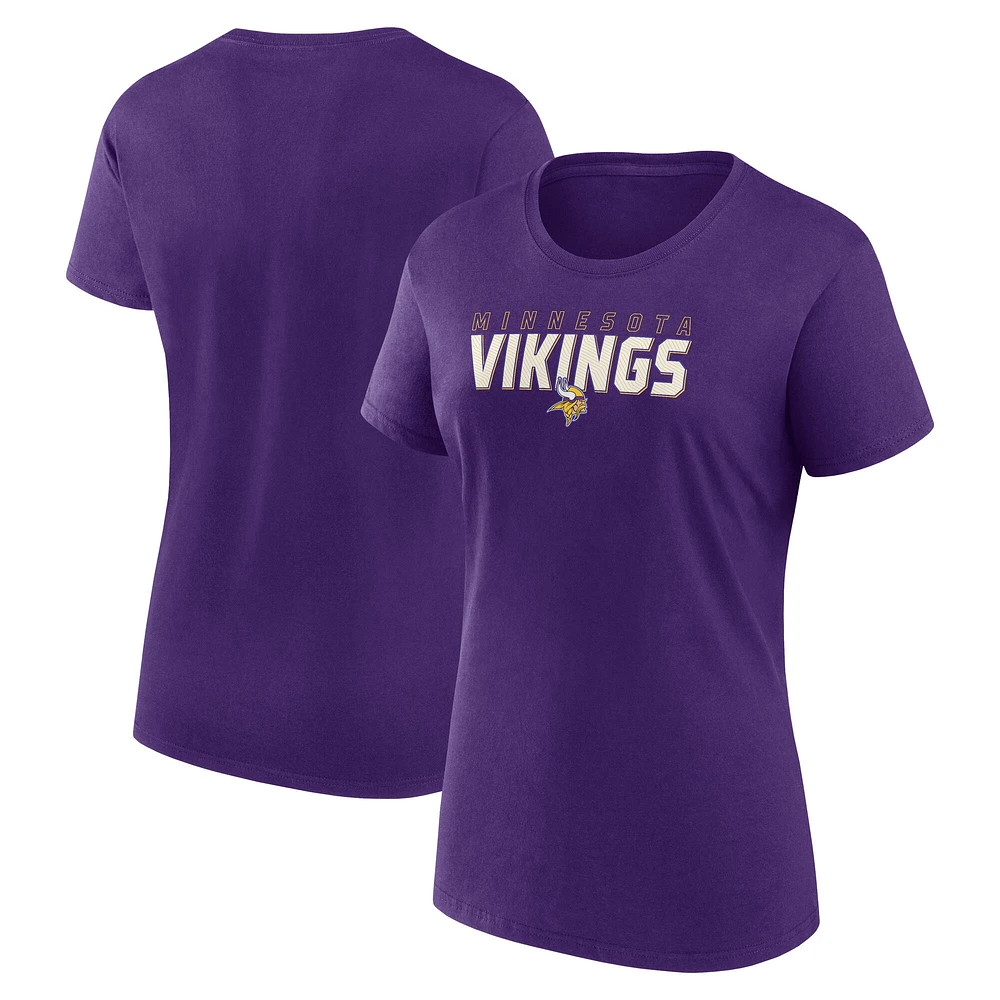 T-shirt de sport violet avec logo pour femme Minnesota Vikings