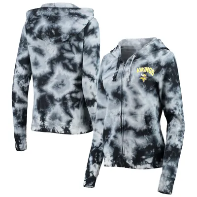 Ladies Buffalo Bills New Era Cropped Tie-Dye Hooded Sweatshirt