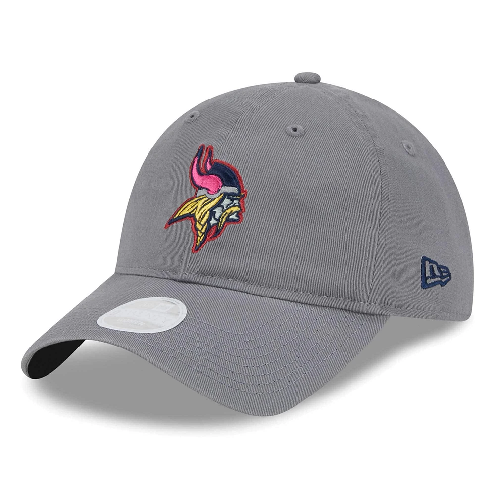 Casquette ajustable 9TWENTY New Era pour femmes, gris Minnesota Vikings Color Pack Multi