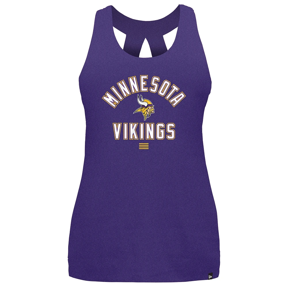 Débardeur violet New Era pour femme des Vikings du Minnesota 2024 NFL Training Camp