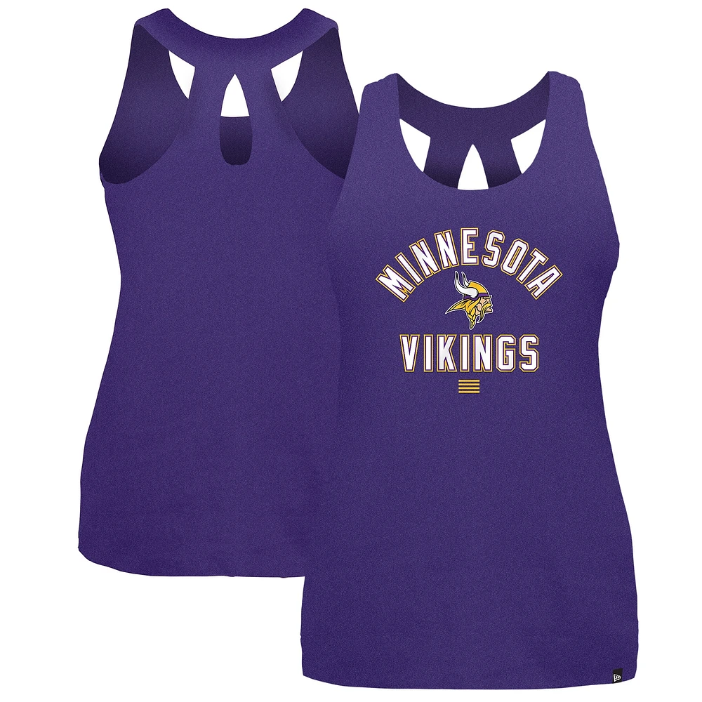 Débardeur violet New Era pour femme des Vikings du Minnesota 2024 NFL Training Camp