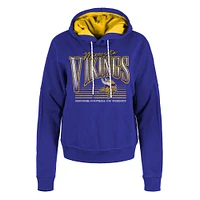 Women's New Era Purple Minnesota Vikings Boxy Pullover Hoodie