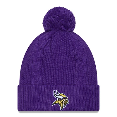 V107988 VIKE OTC NFL Tricot à pompons à revers câblé pour femmes HATLADNIT