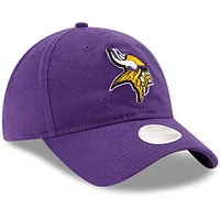 Casquette réglable New Era Minnesota Vikings Core Classic Primary 9TWENTY violette pour femme