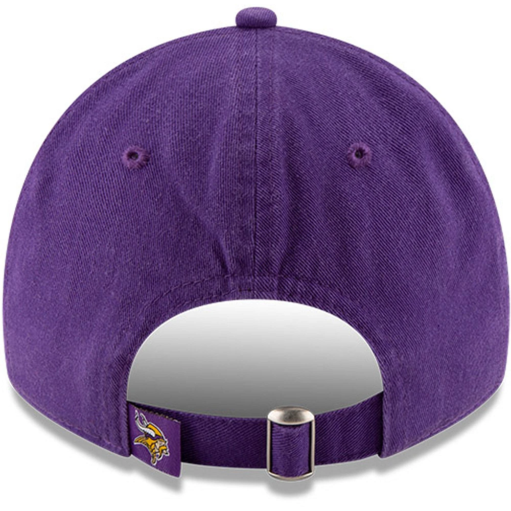 Casquette réglable New Era Minnesota Vikings Core Classic Primary 9TWENTY violette pour femme