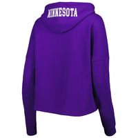 Women's New Era Purple Minnesota Vikings Foil Sleeve Pullover Hoodie